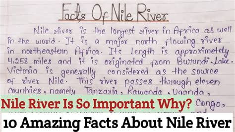 articles about the nile river