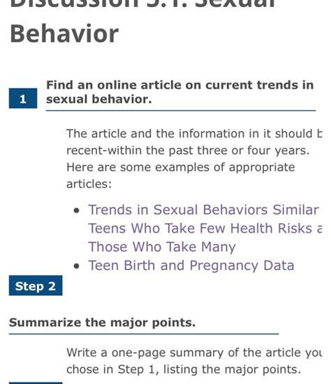 articles on current trends in sexual behavior