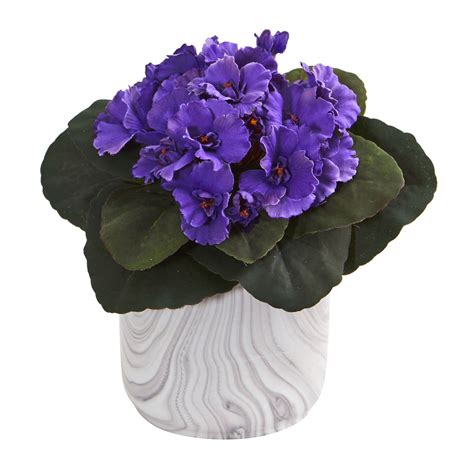 artificial african violet plant