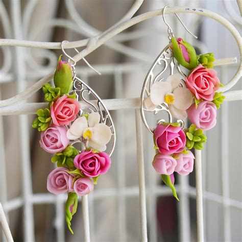 Artificial Flower Earrings
