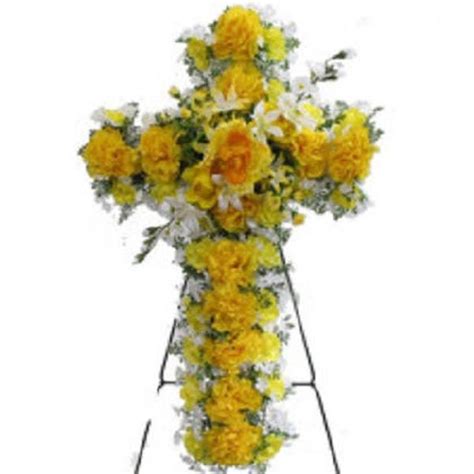 Artificial Flowers Cross