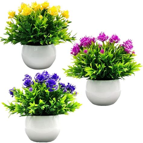 Artificial Flowers With Pot