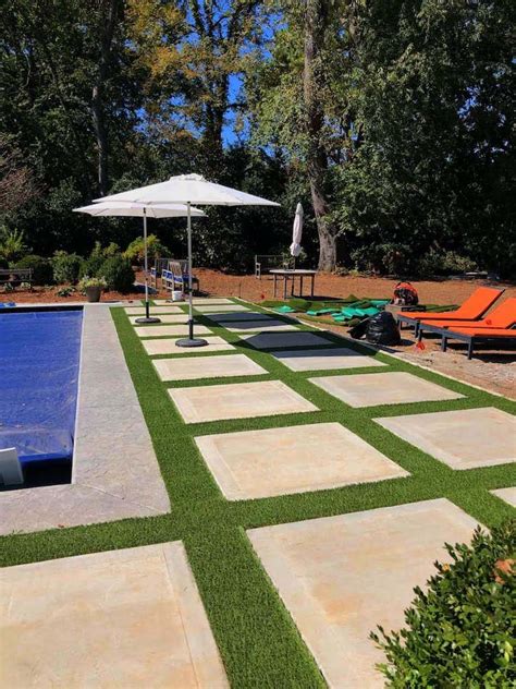 Artificial Grass In Pool Area