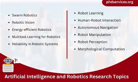 artificial intelligence and robotics research topics