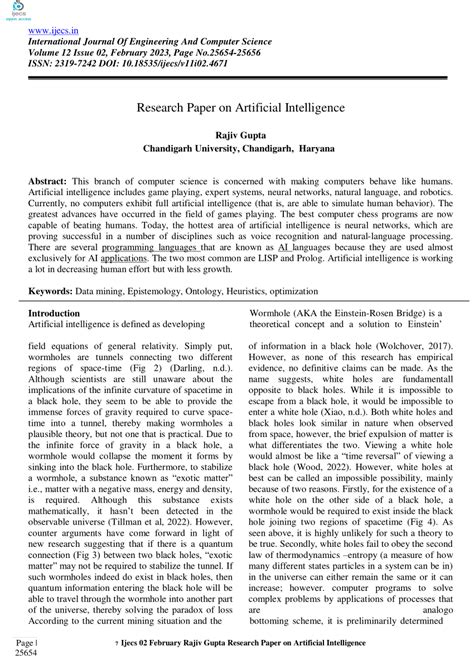 Artificial Intelligence Applications Research Papers