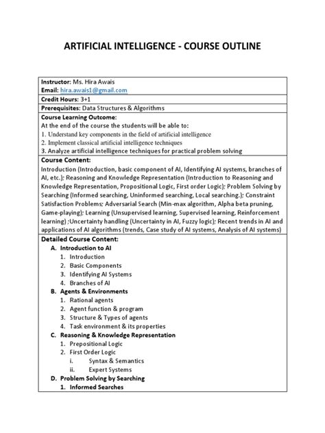 Artificial Intelligence Class 10 Syllabus Overview YouTube