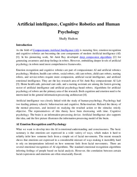 (PDF) Cognitive models for integrating artificial intelligence approaches