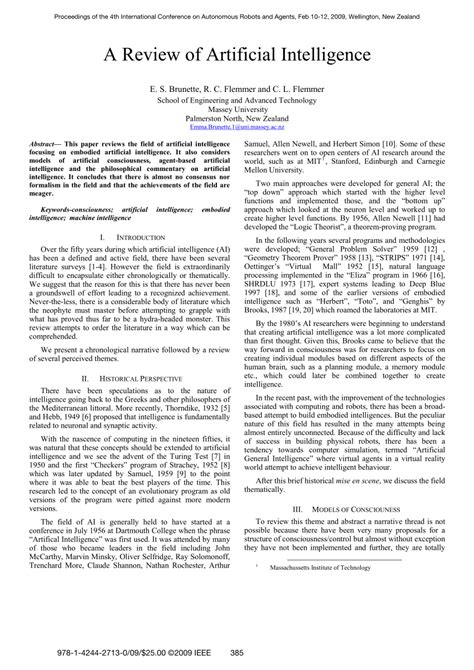artificial intelligence summary essays