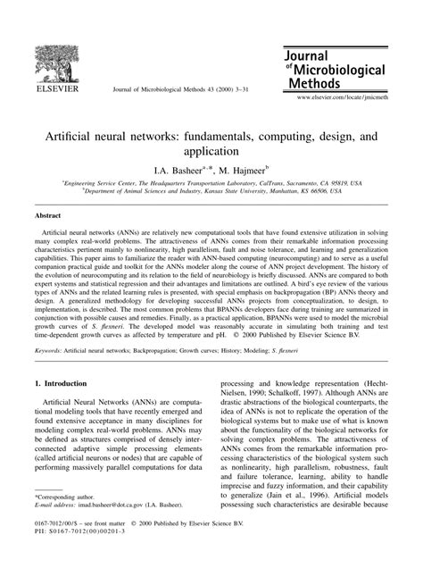 [PDF] Artificial neural networks fundamentals, computing, design, and