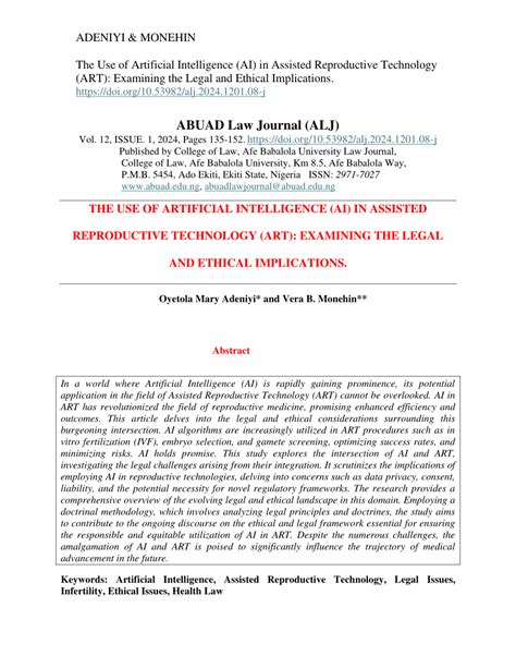 Artificial Reproductive Technology Ethical Implications