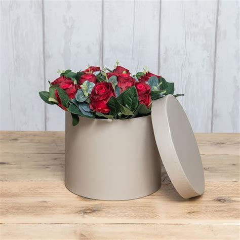 Artificial Roses In A Hat Box