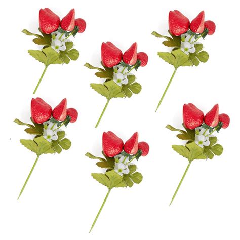 Artificial Strawberry Picks