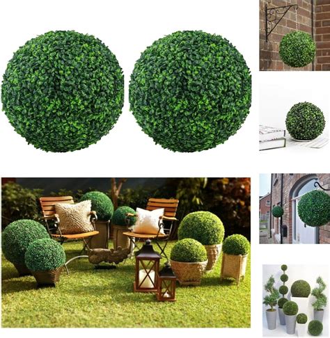 Artificial Topiary Balls In Window Box