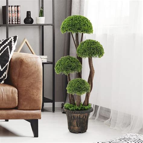 Artificial Topiary Tree In Rattan Pot
