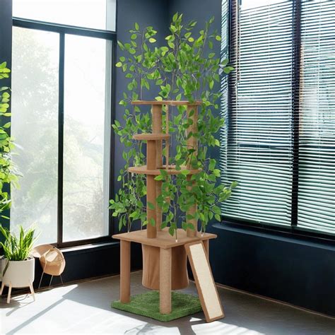 Artificial Tree And Cats