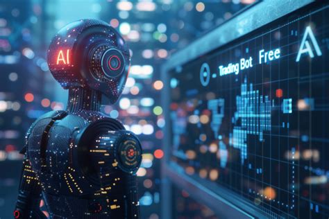 Premium Vector Robot AI sales improvement Trading bot Stock trading concept Artificial