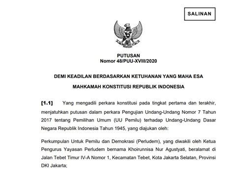 artikel tentang putusan mk