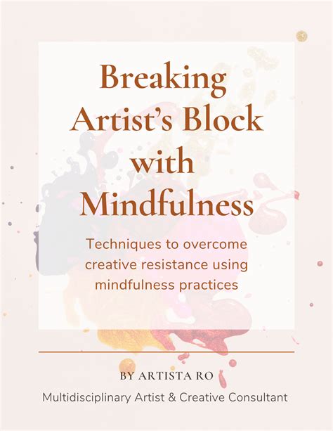 Artist overcoming creative block