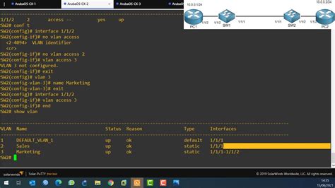 aruba switch configuration commands