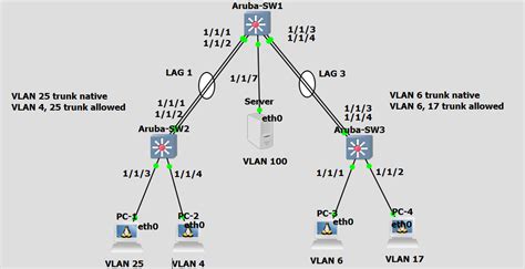 Aruba Switch Trunk Vlan Configuration