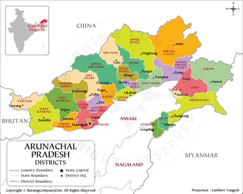 arunachal pradesh in map