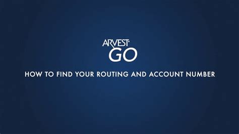 arvest routing number okc