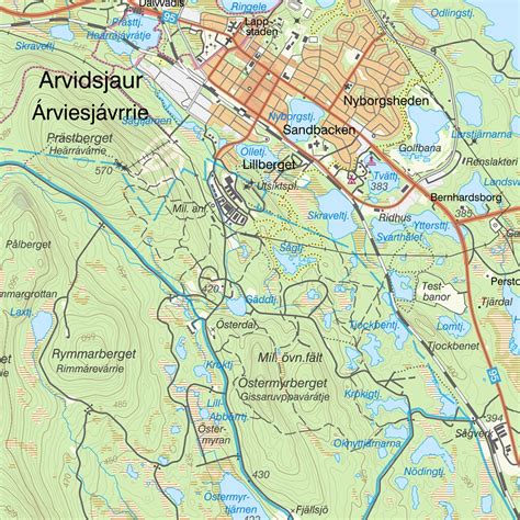 StepMap Übersicht Arvidsjaur Landkarte für Europa