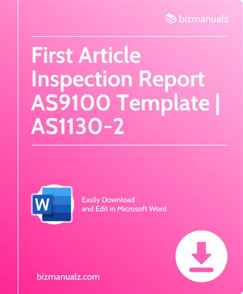 as9100 first article inspection