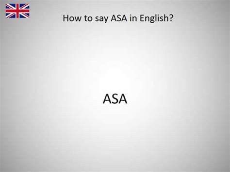 asa meaning in english