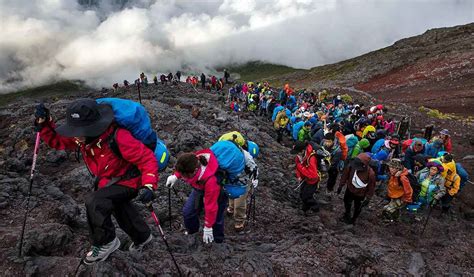 ascending Mount Fuji