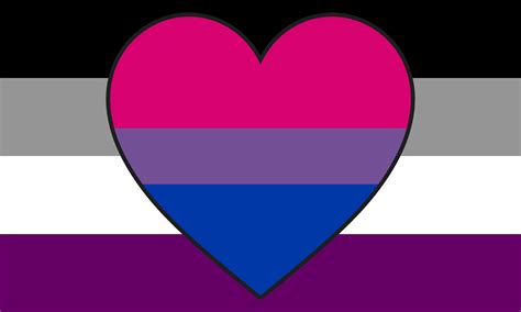 asexual and bisexual flag