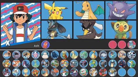 Ash All Pokemon List With Names And Images