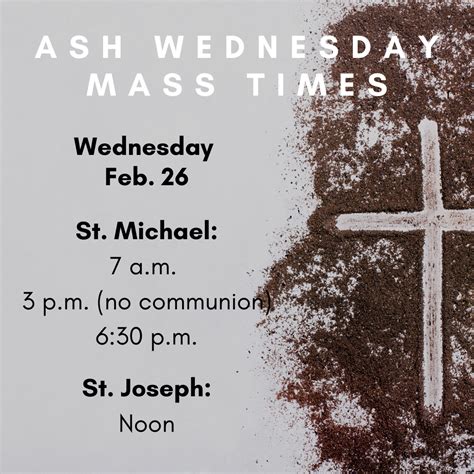 ash wednesday 2024 mass times