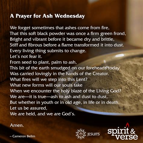 ash wednesday prayer