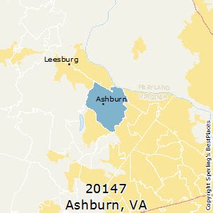 Ashburn VA Zip Code Map