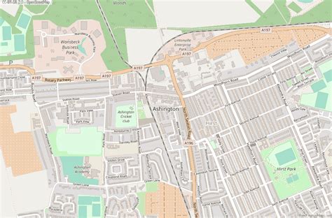 ashington town centre map