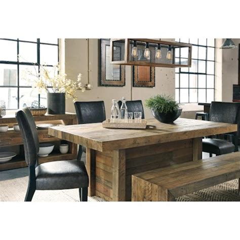 Ashley Sommerford Brown Rectangular Dining Room Table