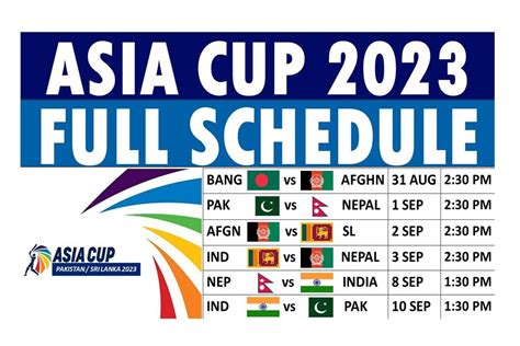 asia cup 2023 schedule 22