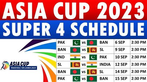 asia cup 2023 super 4 points table list