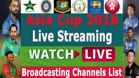 asia cup live broadcast channel
