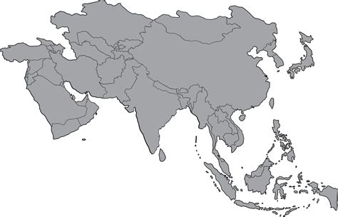 asia map outline png