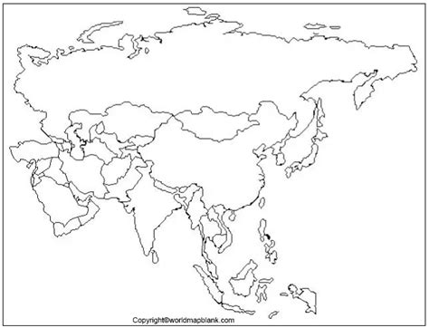 asia world map outline