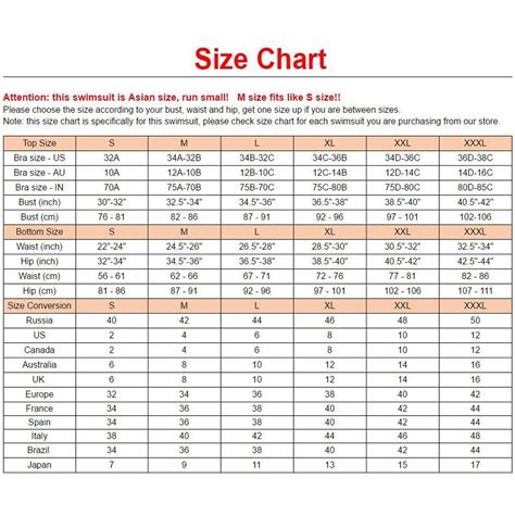 asian dress size chart