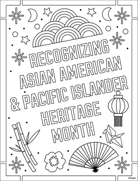 Celebrate Asian Pacific American Heritage Month With Coloring Pages