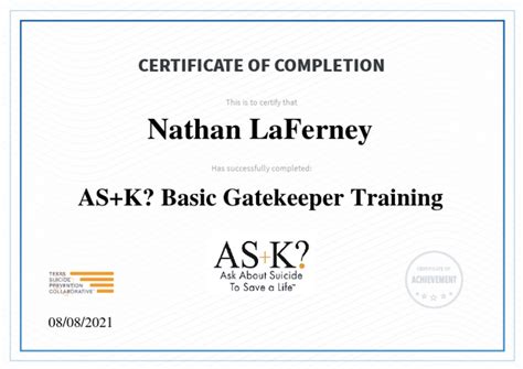 ask basic gatekeeper training