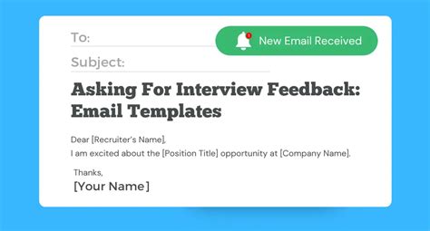 asking for interview feedback email template