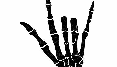 I Love You American Sign Language (ASL) Skeleton Hand Tattoo | Skeleton