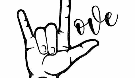 Sign Language I Love You Svg - Etsy