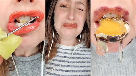asmr eating cake pops satisfying lips