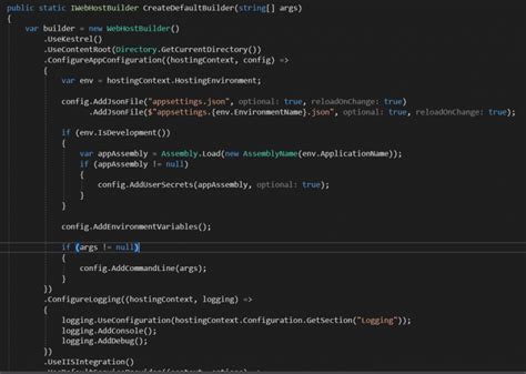 asp net core code example